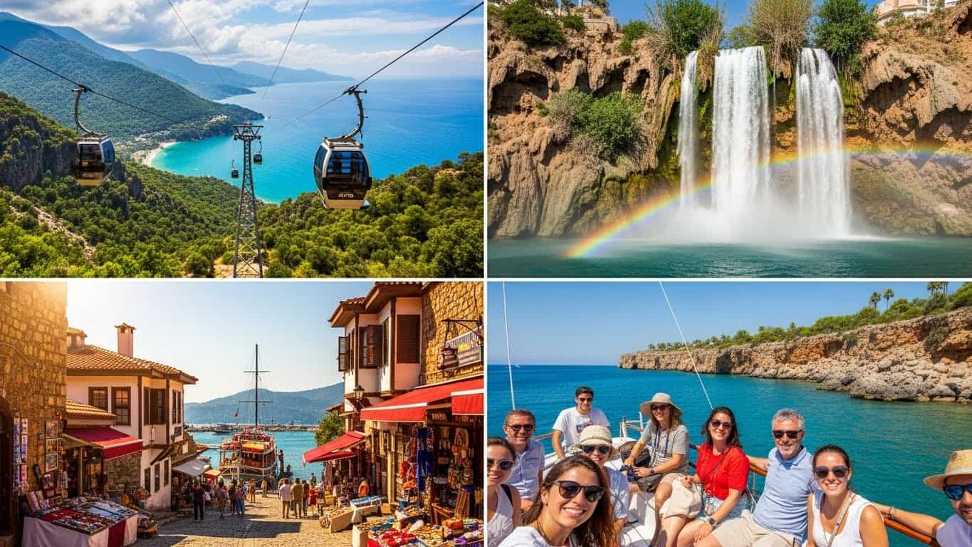 Antalya Olympos Cable Car panoramic view from Tahtali Mountain