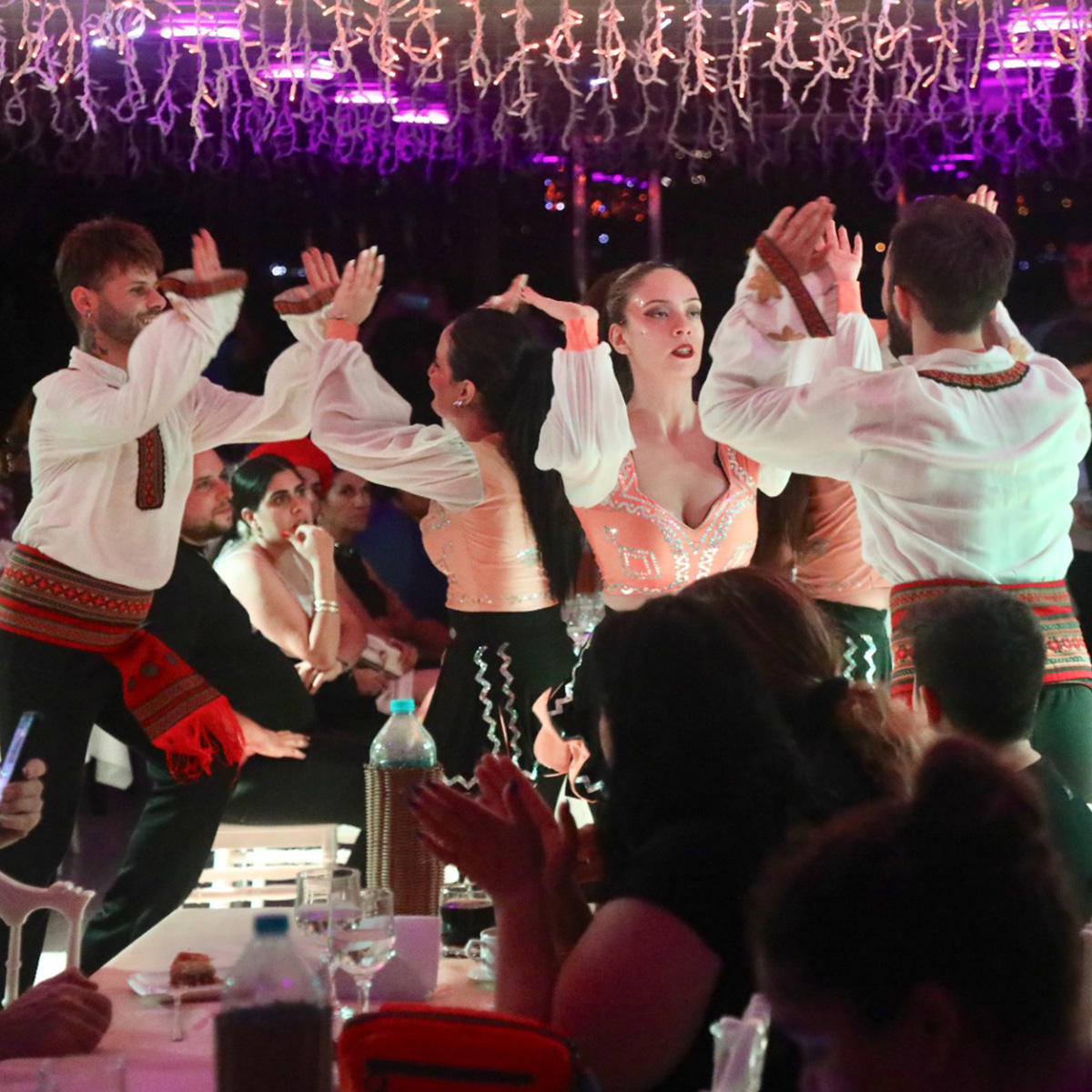 Couple dancing on Bosphorus Cruise