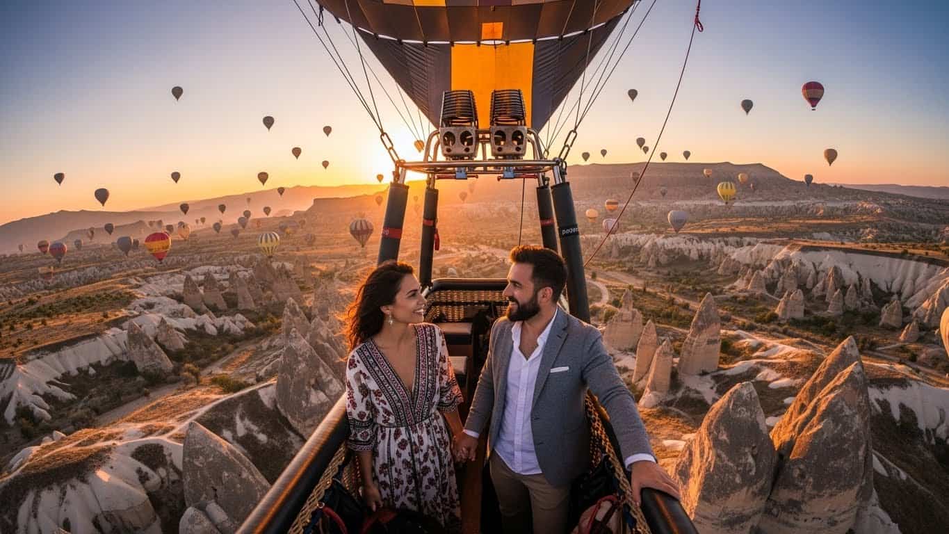 Cappadocia private balloon flight over valleys