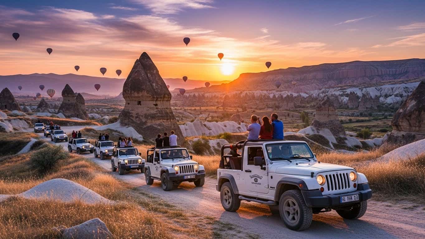 Cappadocia Jeep Safari off-road tour vehicle in valley