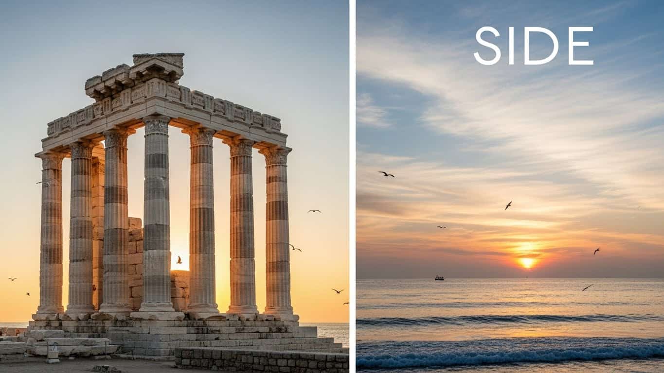 Side Ancient City Temple of Apollo sunset