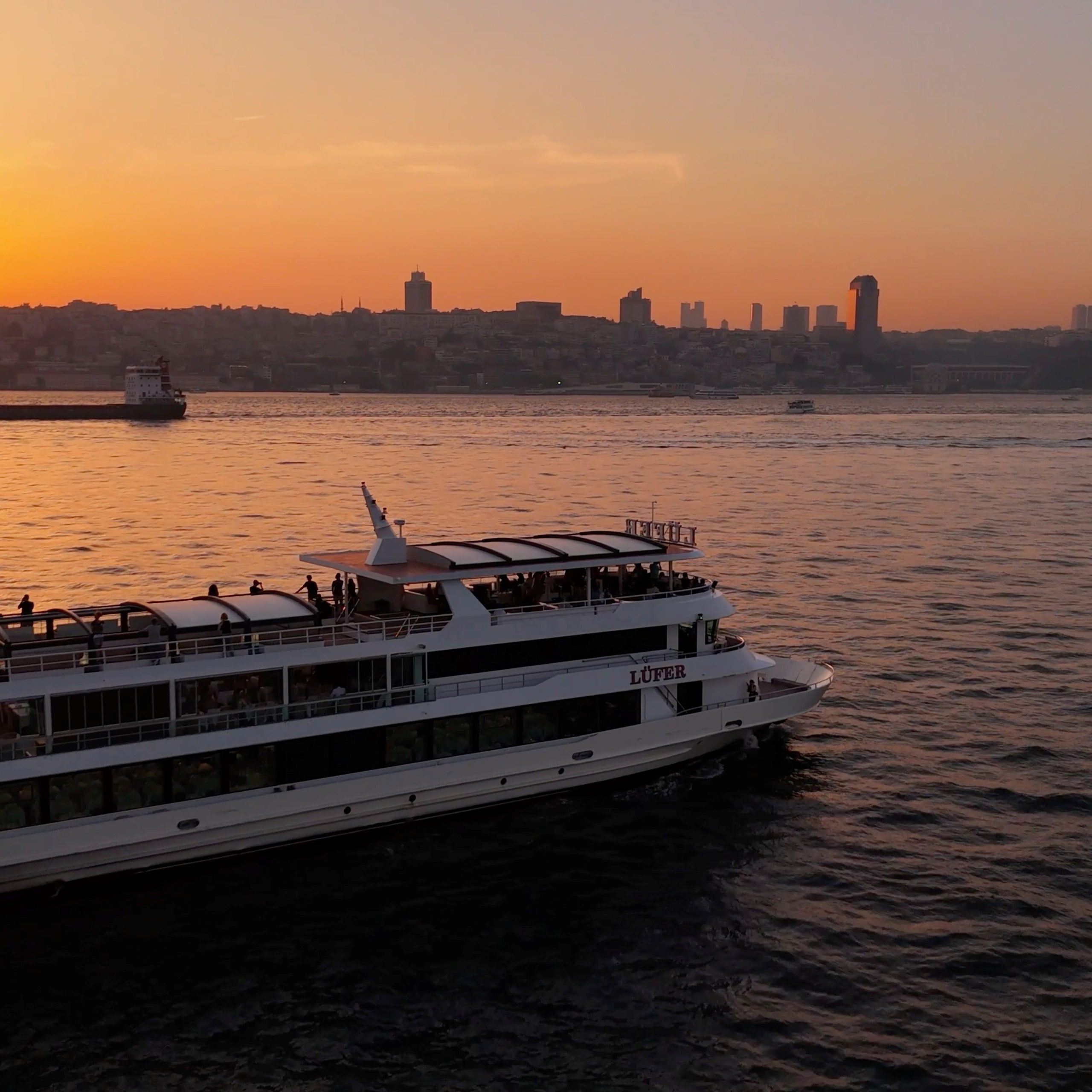 Sunset over Istanbul Bosphorus
