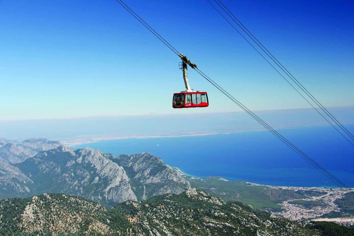 Antalya Olympos Cable Car Tour ascending Mount Tahtalı